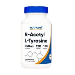 Nutricost N-Acetyl L-Tyrosine (NALT), 350MG. For Improved Focus, Memory, Alertness & Neurotransmitter Support,  120 Capsules.  |4 Months Supply|   Exp:  12/2028