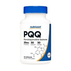 Nutricost Pyrroloquinoline Quinone, PQQ 20MG.  Antioxidant, Antinflammatory, Improves Memory, Focus (Nootropic) & Energy, 30 Capsules    Exp:  10/2027