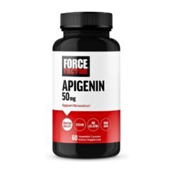 Force Factor Apigenin, 50MG. For Relaxation & Stress Support, Powerful Bioflavonoid & Antioxidant. 60 Capsules    Exp: 08/2026