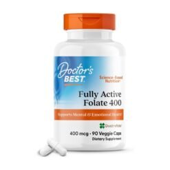 Doctor's Best Fully Active Folate with Quatrefolic 400 mcg. For Healthy Mood, Memory, Circulation, Well-Being,  90 Capsules.  |3 Months Supply|                                     Exp: 02/2027