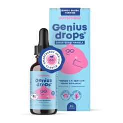 JoySpring Genius Drops with Ginkgo, Licorice, Gotu Kola, Peppermint Leaf.  Herbal Focus Support for Kids. Smartberry Vanilla, 30MLS.   Exp: 12/2027