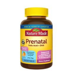 Nature Made Prenatal Vitamins for Women with Folic Acid + DHA, for Daily Nutritional Support, Fetal Development,  110 Softgels,                                  Exp: 11/2027