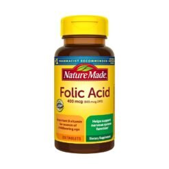 Nature Made Folic Acid  400mcg(66mcg DFE) For Red Blood Cell Formation, Cell Growth & Repair, Prevent Birth Defects, Fertility Support -250 Tablets Exp: 12/2028