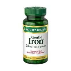 Nature's Bounty Iron Glycinate, (Gentle Iron) 25mg. For Improved Iron Absorption, For Red Blood Cell Production, ADHD, Energy Support, 90 Capsules.                                    Exp: