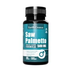 Earth's Creation Saw Palmetto, 500MG. For Prostate & Urinary Health, Bladder Control, Hair Growth -250 Capsules                                                                              Exp:08/2028