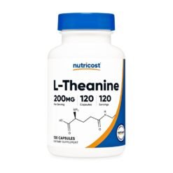 Nutricost L-Theanine 200mg,  To Improve Focus, Cognitive Function & Sleep Quality.        120 Capsules                                                Exp:01/2028