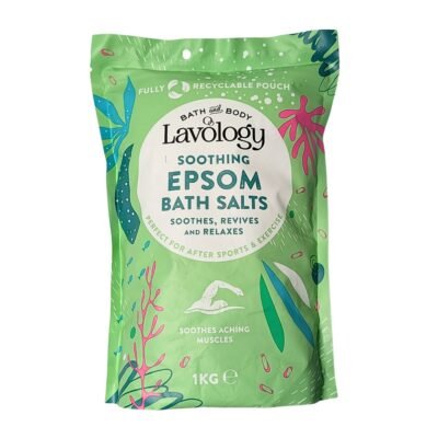 Bath & Body Lavology, Soothing Epsom Bath Salts For Muscle Relaxation, Soreness Relief,  Detox Support. - 1KG