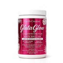 Earth's Creation GlutaGlow Collagen With Glutathione, Vitamin C. Advanced Skin Brightening & Radiance Formula for Smooth, Bright, Even toned Skin & Complexion, 279G.                     Exp:03/2028
