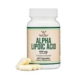 Double Wood Alpha-Lipoic Acid 600mg,  For Antioxidant Function, Metabolic Balance, Nerve and Collagen Support, Well Aging - 60 Capsules                                   Exp: 11/2027