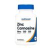 Nutricost Zinc Carnosine, 86mg. For Gut Support,  120 Capsules |4 Months Supply|       Exp: 11/2028