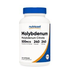 Nutricost Molybedenum Essential Trace Mineral, 500MCG. For Metabolic Balance, Detox Support,  240 Capsules.       Exp: 11/2028