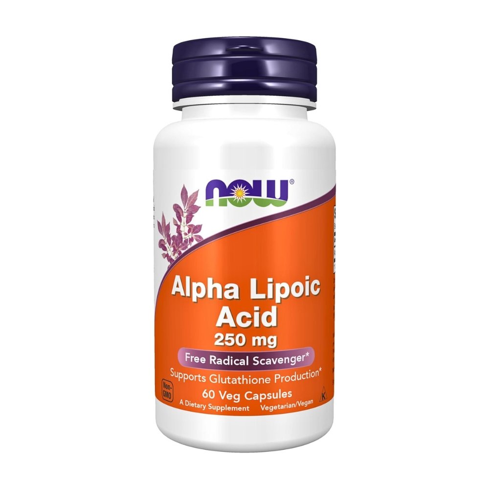 Now Foods Alpha-Lipoic Acid 250mg, For Antioxidant Function, Metabolic Balance, Nerve and Collagen Support, Well Aging - 60 Capsules Exp: 01/2030