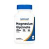 Nutricost High Absorption Magnesium Glycinate, 210MG. For  Muscle Support, Bone & Nerve Health, Blood Pressure, Relaxation, 90 Capsules   |1 Month Supply|   Exp: 05/28