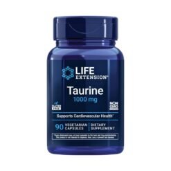 Life Extension Taurine, 1000MG. Support For Heart, Liver & Brain Health, Longevity, Muscle & Exercise, 90 Capsules.                                                      Exp: 07/2027