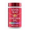 Seven Seas Cod Liver Oil Plus Omega 3-Fish Oil & Multivitamins. EPA & DHA For Brain, Eye Health, Antinflammatory & Overal Well Being - 90 Capsules      Exp: 05/2027
