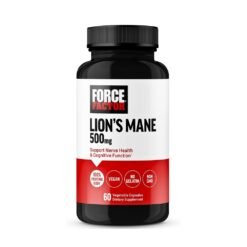 Force Factor Lion’s Mane, 500MG. Supports Memory & Focus,  Nerve Health & Cognitive Function, 60 Capsules.                                                 Exp:12/ 2027