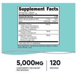 Alternative view of Nutricost Chasteberry Extract With, With Dong Quai & Ginger Root, 120 Capsules.   |4 Months Supply|    Exp: