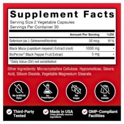 Alternative view of Force Factor Black Maca For Men, 1000mg. Supports Energy, Stamina, Libido, Endurance- 60 Capsules