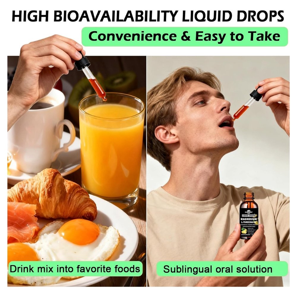 Glow High Absorption Magnesium L-Threonate With L-Theanine,Ashwaghanda & GABA, 1300mg. For Cognitive Support, Sleep, Relaxation & Stress Relief, Lemon Flavor, 60mls. Exp: 03/2028 - Image 5