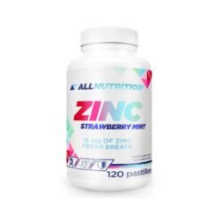 All Nutrition Zinc Citrate Strawberry Mint, 15mg. For Immunity Support, Hair, Skin and Nails -120 Pastilles                                     Exp:04/2027