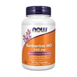 Now Foods Berberine HCL 500mg                  Support Glucose Metabolism, Blood Sugar Control-90 Capsules                                                Exp:
