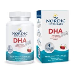Nordic Naturals DHA Xtra, High Strength DHA, 960mg. Antinflammatory, ADHD, Memory, Speech, Focus, Brain & Nervous System Support. Strawberry Flavoured, -90 Softgels                                                       Exp: