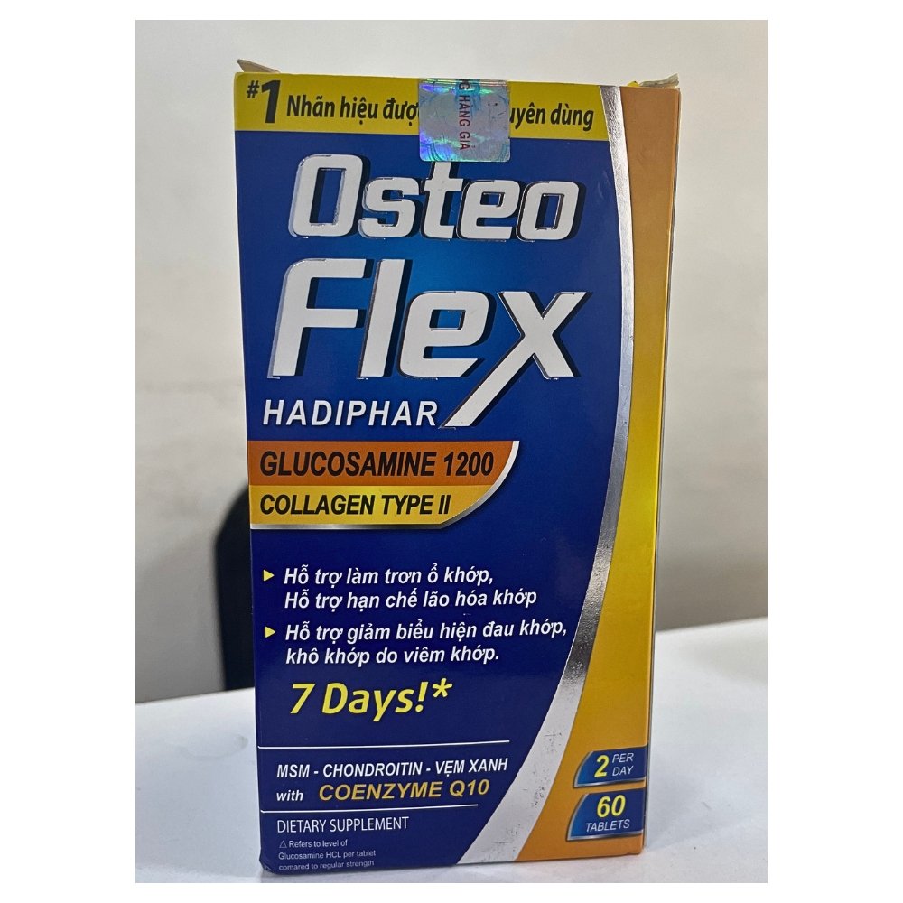 Osteo-Flex Glucosamine, Chondroitin,Collagen & Coenzyme-Q10. Joint Health Support, Improved Flexibilty, Stiffness Relief. - 80 Tablets Exp: 01/2027