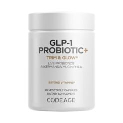 Codeage GLP-1 Trim & Glow Weight Loss Support With Prebiotics, Postbiotics & Live Probiotics; Akkermansia, Clostridium, Bifidobacterium.    90 Capsules     |3 Months Supply|                                 Exp: 10/2028