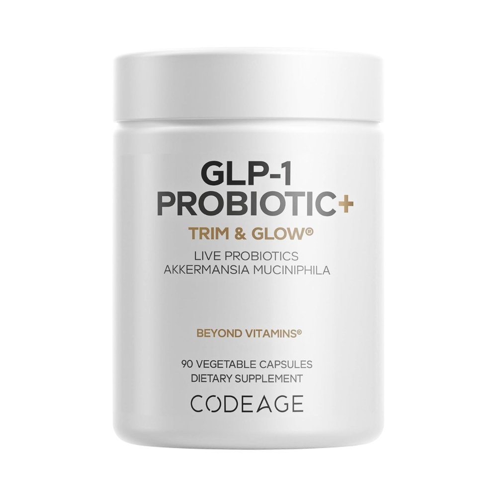 Codeage GLP-1 Trim & Glow Weight Loss Support With Prebiotics, Postbiotics & Live Probiotics; Akkermansia, Clostridium, Bifidobacterium. 90 Capsules |3 Months Supply| Exp: 10/2028