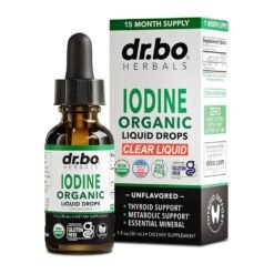 Dr Bo Herbals Clear Iodine Liquid Drops, Potassium Iodide. For Thyroid Support, Improved Energy. 30mls      Exp:11/2027