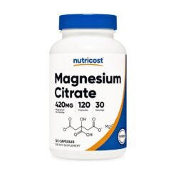 Nutricost Magnesium Citrate 420MG. Supports Muscle Relaxation, Bone & Heart Health,  120, Capsules                                                                         Exp: 09/2028