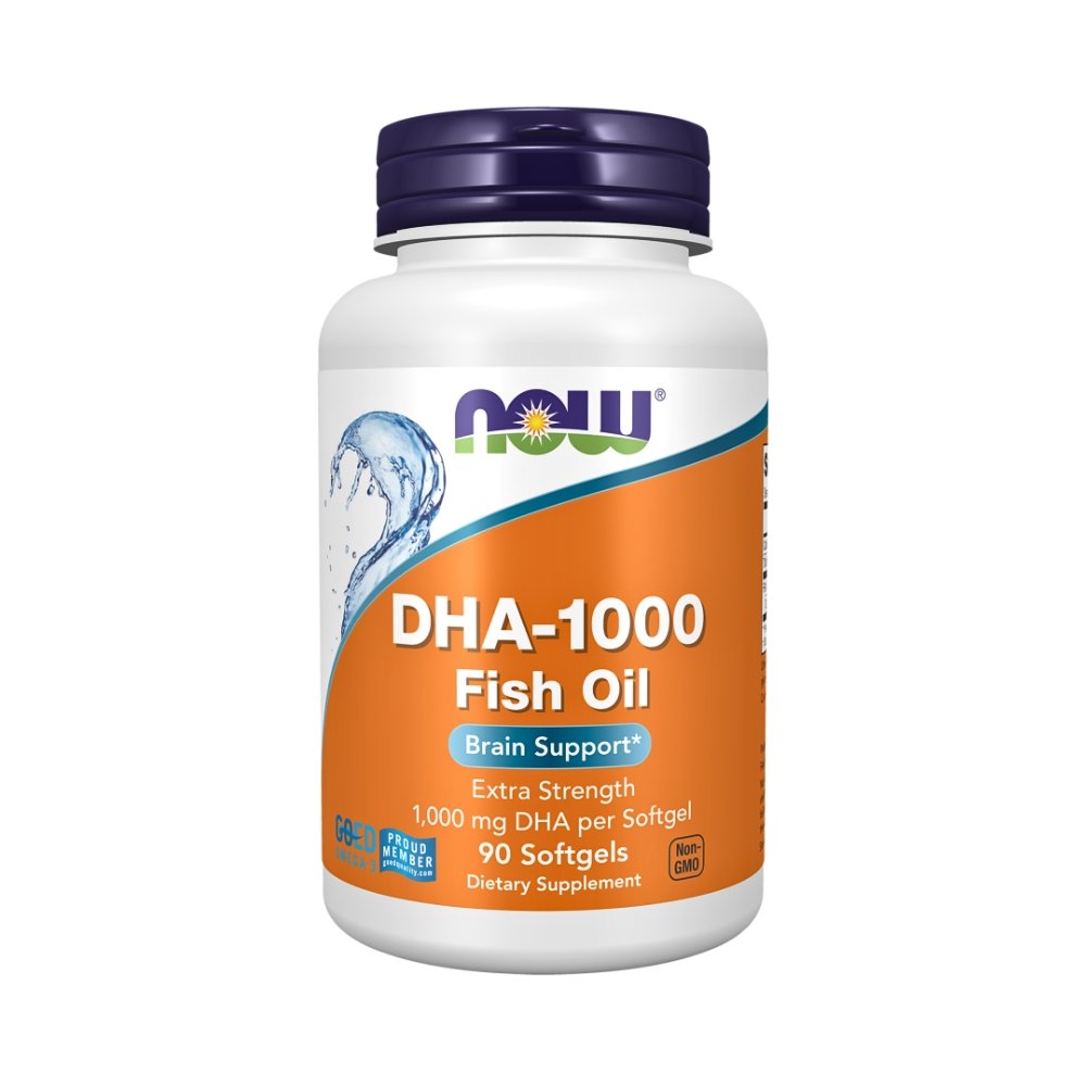 Now Foods DHA-1000, Burpless Fish Oil, Support For Brain, Cardiovascular, Eye Health & Inflammation, 90 Softgels |3+ Months Supply| Exp: 01/2028