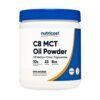 Nutricost C8 MCT Oil Powder 10G, (Medium Chain Triglycerides). Fast Energy Source For Brain & Body, Athletic & Support, 227G.       Exp: 10/2028