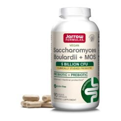 Jarrow Formulas Saccharomyces Boulardii With MOS Probiotics. For Digestive Health & Intestinal Tract Support, - 5 Billion CFU Per Serving  90 Capsules.                               Exp: 07/2027