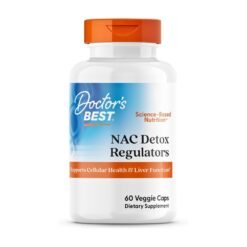 Doctor's Best NAC Detox Regulators, N-Acetyl Cysteine 600 mg With Selenium &Molybdenum. For Liver Health Support, Detoxification, Glutathione Boost.    60 Capsules      |2 Months Supply|                                  Exp: 01/2027