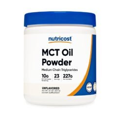 Nutricost MCT Oil Powder 10G, (Medium Chain Triglycerides). Fast Energy Source For Brain & Body, keto, Ketogenic Diets, 227G.       Exp:07/2028