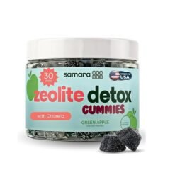 Samara Rebalance Zeolite & Chlorella Detox for Kids & Adults, Gentle Daily Toxin Cleanse For Heavy Metals, Environmental Toxins , 60 Green Apple     Exp: