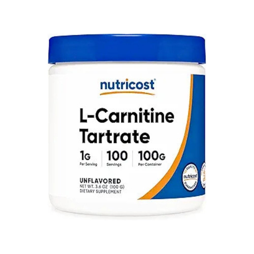Nutricost L-Carnitine Tartrate 1000mg Powder - For Energy Support, Endurance Muscle Recovery, Weight Loss, -100g