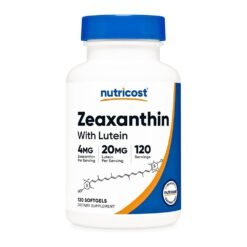 Nutricost Zeaxanthin with Lutein 20mg. Eye Antioxidant, Supports Eye Health,   120 Softgels  |4 Months Supply|        Exp: 02/2029