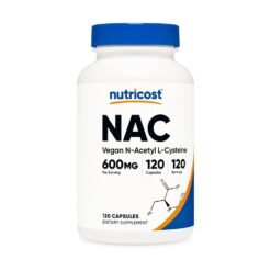 Nutricost N-Acetyl Cysteine (NAC) 600 mg. For Liver Health Support, Detoxification, Glutathione Boost.    120 Capsules      |4 Months Supply|                                  Exp:  11/2028