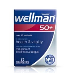 Vitabiotics Wellman 50+. Multivitamin For Improved Energy, Health & Vitality  - 30 Capsules.  Exp: