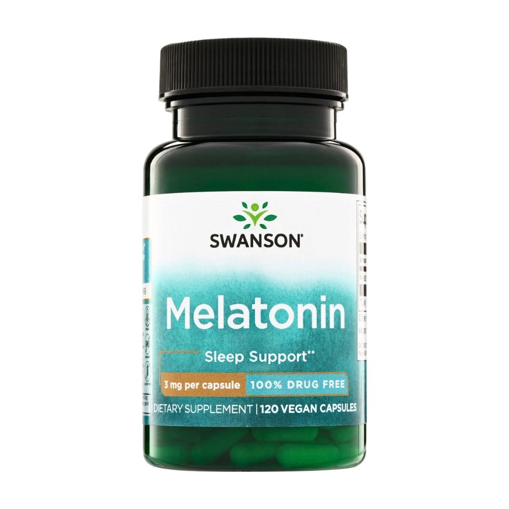 Swanson Vitamins Melatonin 3mg Drug Free Sleep Aid for Adults, 120 Tablets |4 Months Supply| Exp: 03/2029