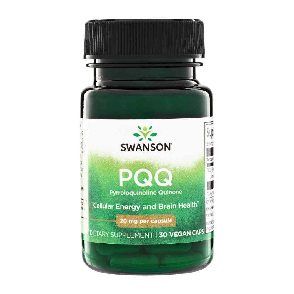 Swanson Pyrroloquinoline Quinone, PQQ 20MG. Antioxidant, Antinflammatory, Improves Memory, Focus (Nootropic) & Energy, 30 Capsules Exp: 04/2027