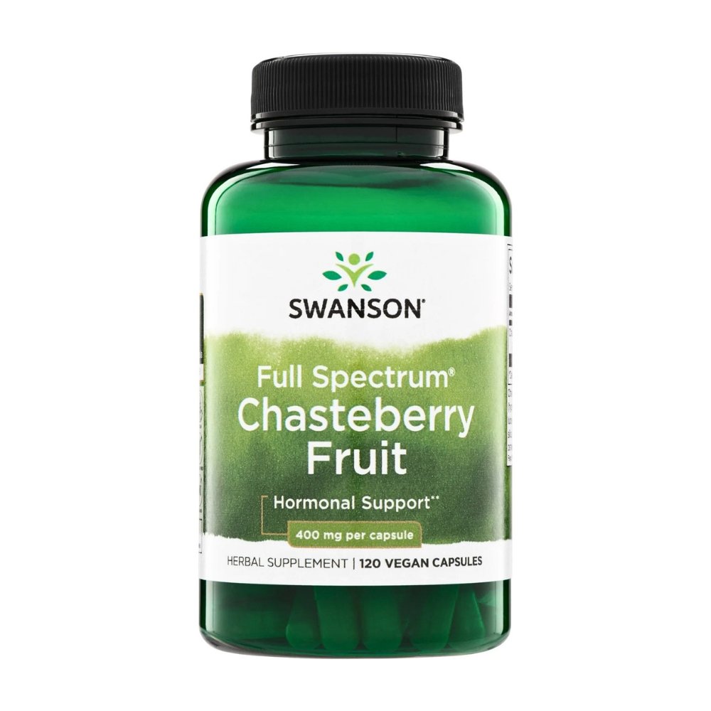 Swanson Full Spectrum Chasteberry, 400MG. For Menopausal, PMS, Hormonal Support, 120 Capsules. Exp:12/2028