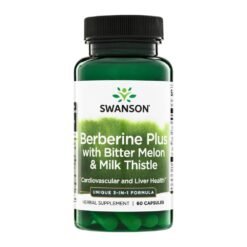 Swanson Vitamins Berberine Plus With Bitter Melon & Milk Thistle For Metabolic Support, Weight Loss, Liver Support, 60 Capsules.        Exp: 01/2029