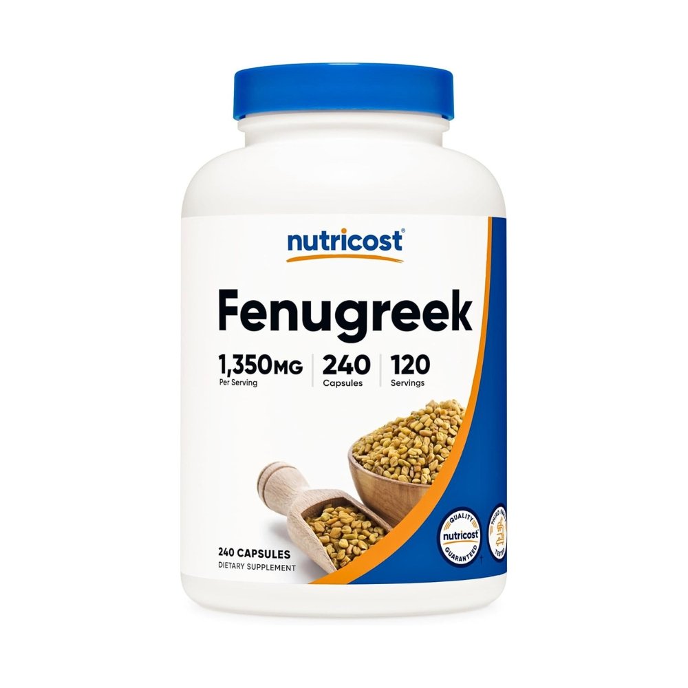Nutricost Fenugreek Seed, 1350mg. For Hormonal, Lactation, Weight loss Support. 240 Capsules Exp: 12/2028