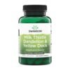 Swanson Milk Thistle, Dandelion & Yellow Dock. For Liver Support, Detoxification & Digestion.      120 Capsules                                     EXP:01/2029