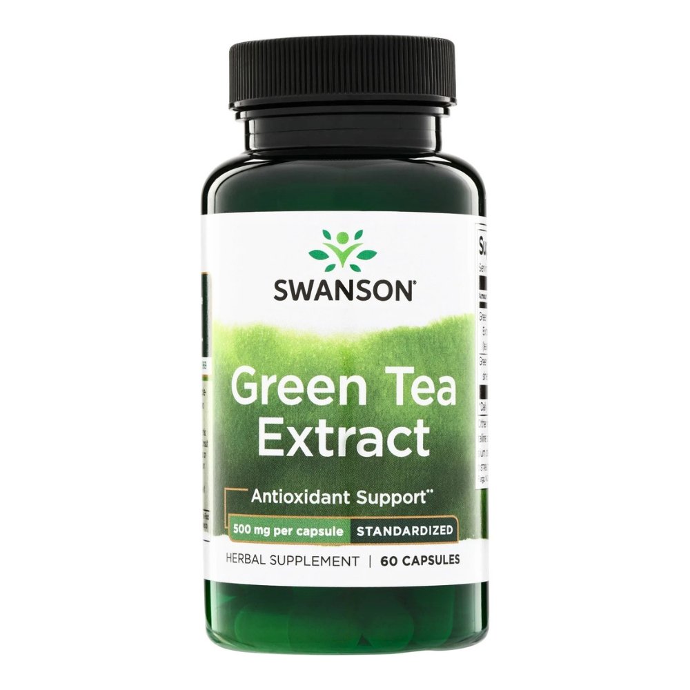 Swanson Green Tea Extract, 500MG. For Antioxidant, Immune, Metabolic Support, 60 Capsules Exp: 12/2028