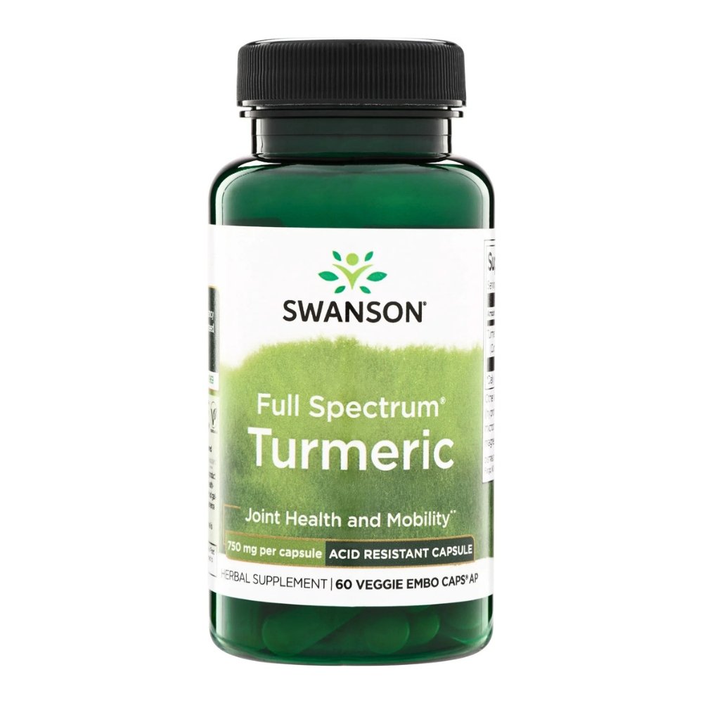 Swanson Full Spectrum Turmeric, 750MG. Potent Antiflammatory, Antioxidant, Joint Support, 30 Capsules Exp:12/2027