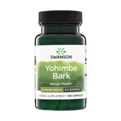 Swanson Yohimbe, 4:1 Extract. Boosts Libido, Sexual & Athletic Performance   100 Capsules.                                             Exp: 08/2028